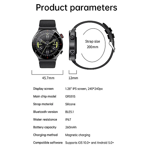 Smartwatch Microwear QW33 - Steel Silver Smartwatch Microwear QW33 - Steel Silver