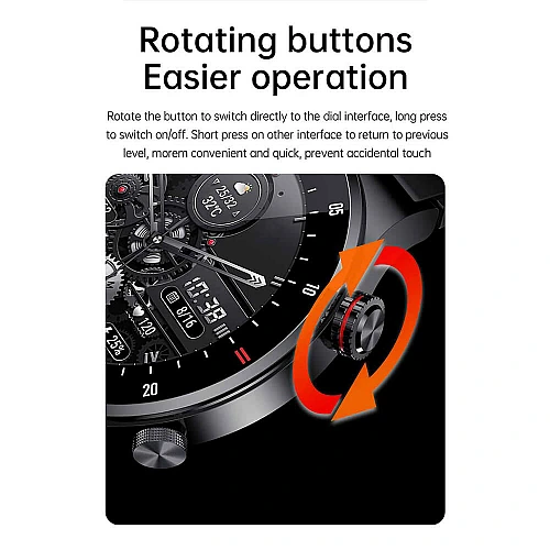 Smartwatch Microwear QW33 - Steel Silver