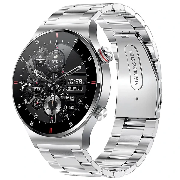 Smartwatch Microwear QW33 - Steel Silver
