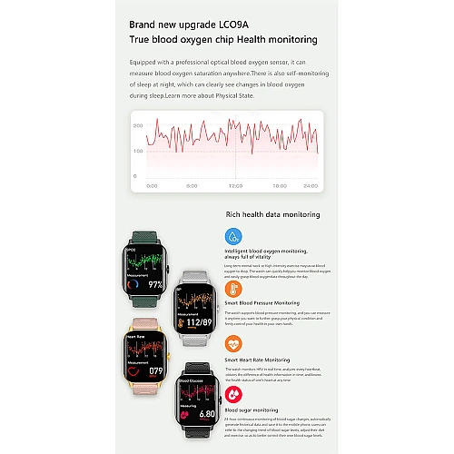 Smartwatch Microwear F12 - Pink