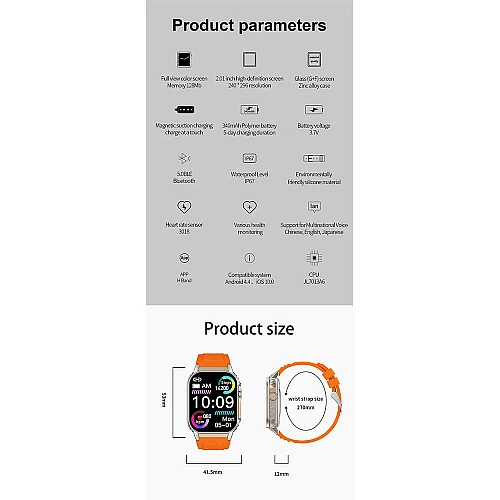 Smartwatch Microwear G41- Black