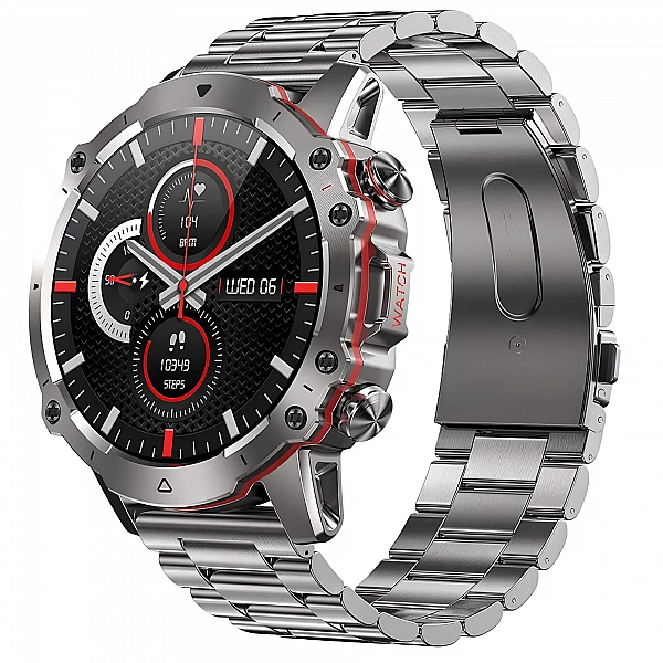 Smartwatch Microwear AK56 400mAh - Silver Steel Smartwatch Microwear AK56 400mAh - Silver Steel