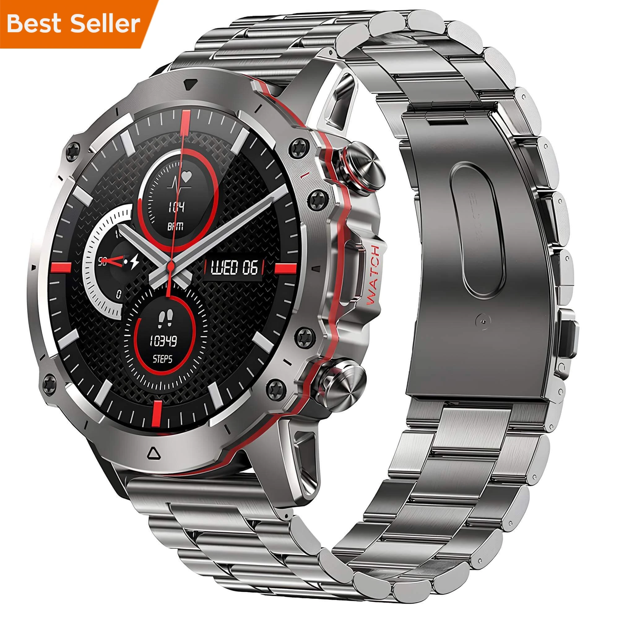 Smartwatch Microwear AK56 400mAh - Silver Steel Smartwatch Microwear AK56 400mAh - Silver Steel