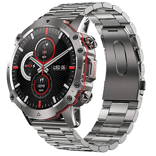 Smartwatch Microwear AK56 400mAh - Silver Steel Smartwatch Microwear AK56 400mAh - Silver Steel