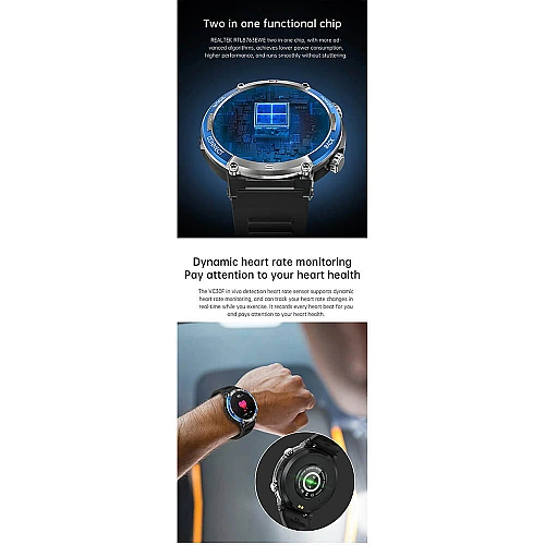 Smartwatch Microwear X11 420mAh - Black Blue