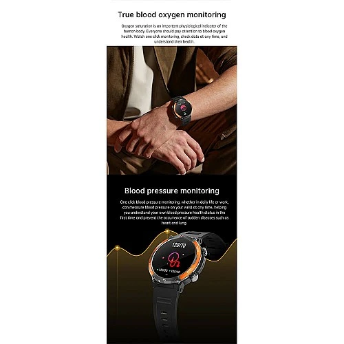 Smartwatch Microwear X11 420mAh - Black Blue