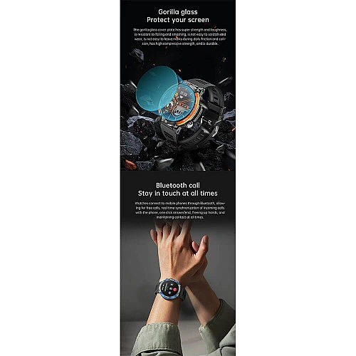 Smartwatch Microwear X11 420mAh - Black Blue