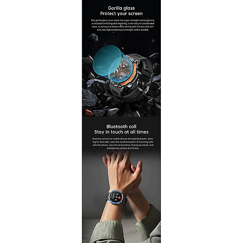 Smartwatch Microwear X11 420mAh - Black Blue