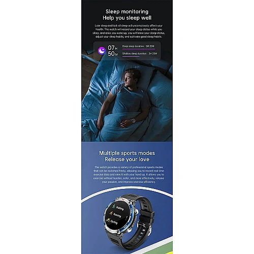 Smartwatch Microwear X11 420mAh - Black Blue