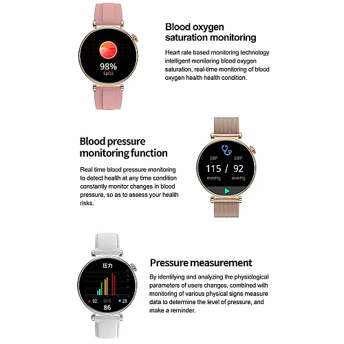 Smartwatch Microwear MK41 - Gold Steel