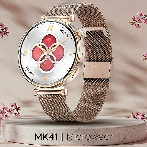 Smartwatch Microwear MK41 - Gold Steel