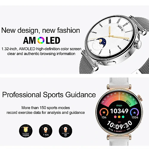 Smartwatch Microwear MK41 - Gold Steel