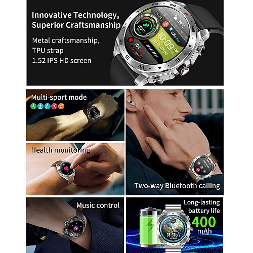 Smartwatch Microwear K95 - Steel Silver