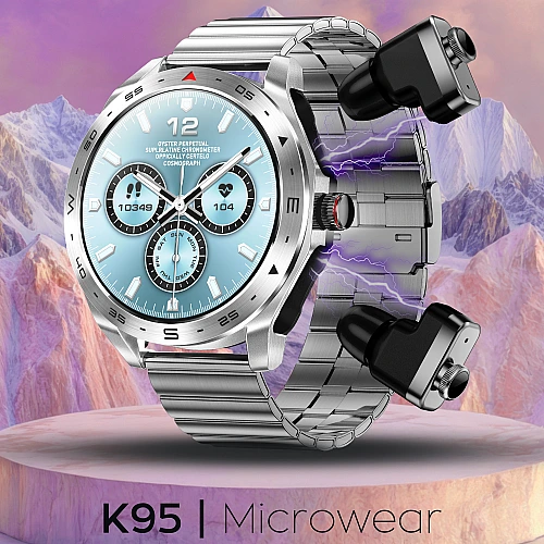 Smartwatch Microwear K95 - Steel Silver Smartwatch Microwear K95 - Steel Silver