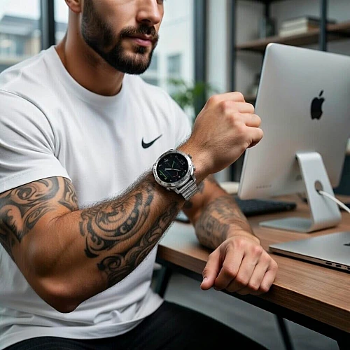 Smartwatch Microwear K95 - Steel Silver