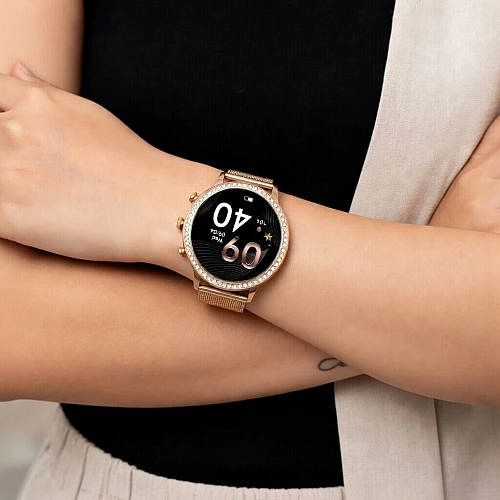 Smartwatch Microwear I70 - Gold Steel