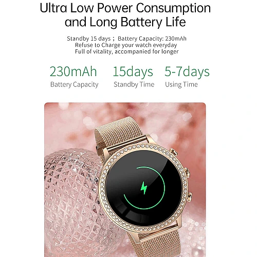 Smartwatch Microwear I70 - Gold Steel