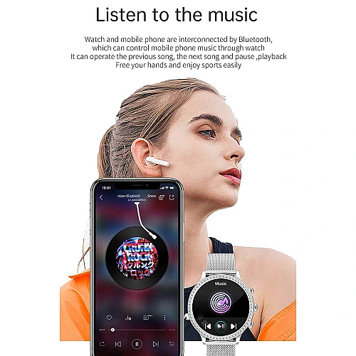 Smartwatch Microwear I70 - Gold Steel