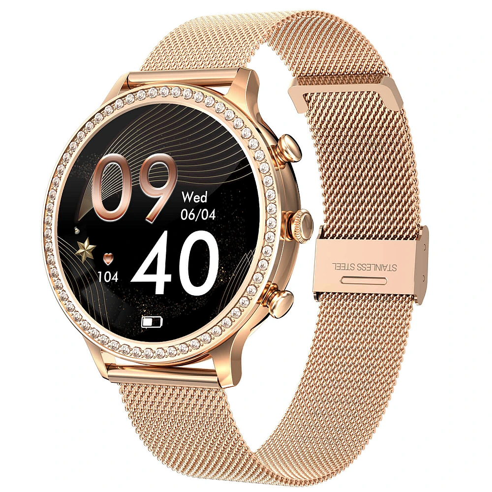 Smartwatch Microwear I70 - Gold Steel