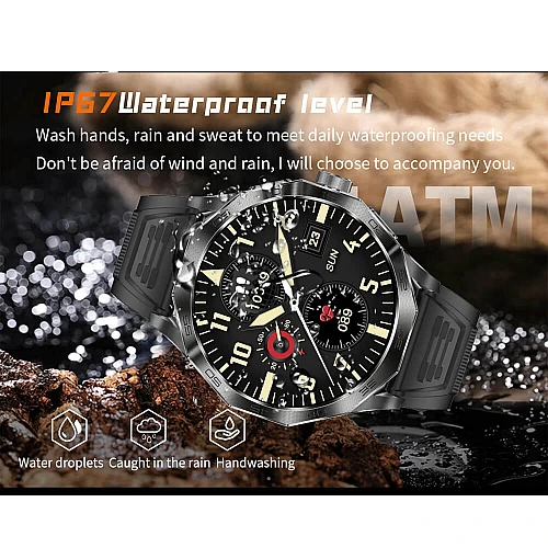 Smartwatch Microwear DA23 - Black Steel Smartwatch Microwear DA23 - Black Steel