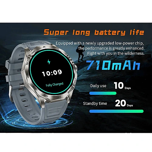 Smartwatch Microwear DA23 - Black Steel Smartwatch Microwear DA23 - Black Steel