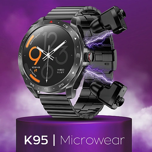 Smartwatch Microwear K95 - Black Steel