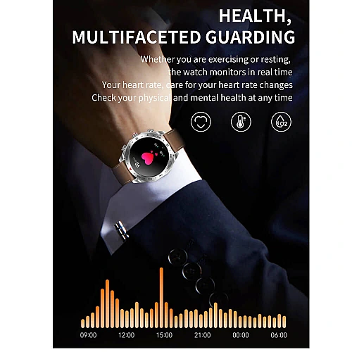 Smartwatch Microwear K95 - Black Steel