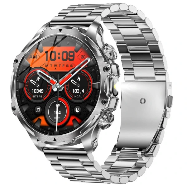 Smartwatch Microwear AK75 700mAh - Silver Steel