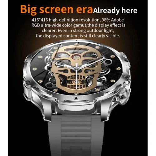 Smartwatch Microwear AK75 700mAh - Black Steel