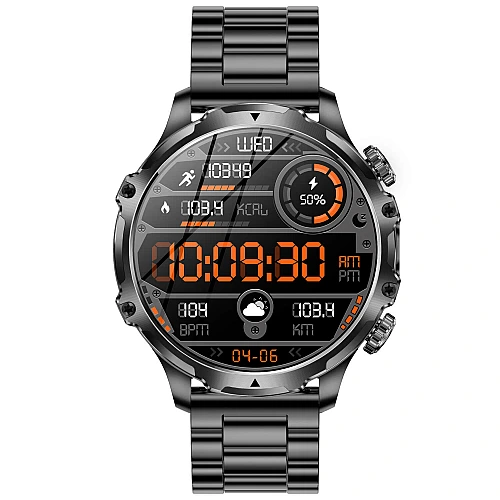 Smartwatch Microwear AK75 700mAh - Black Steel