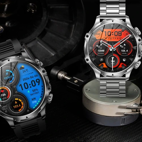 Smartwatch Microwear AK75 700mAh - Black Steel