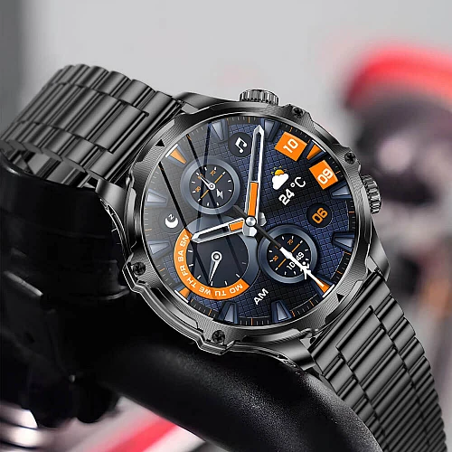 Smartwatch Microwear AK75 700mAh - Black Steel Smartwatch Microwear AK75 700mAh - Black Steel