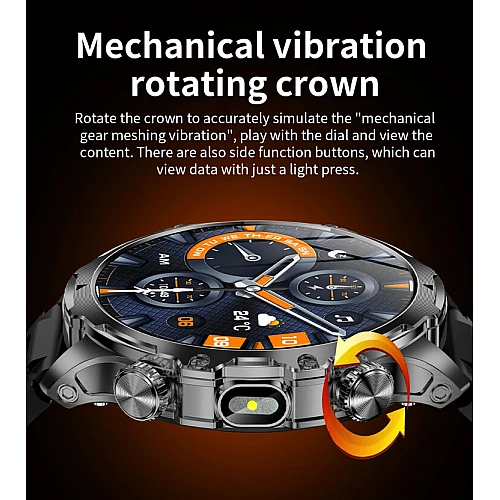 Smartwatch Microwear AK75 700mAh - Black Steel Smartwatch Microwear AK75 700mAh - Black Steel