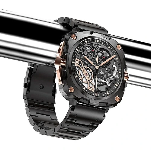 Smartwatch Microwear AK71 - Black  Steel