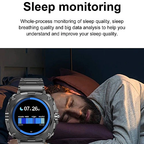 Smartwatch Microwear AK71 - Black  Steel