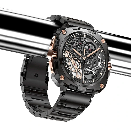 Smartwatch Microwear AK71 - Black  Steel