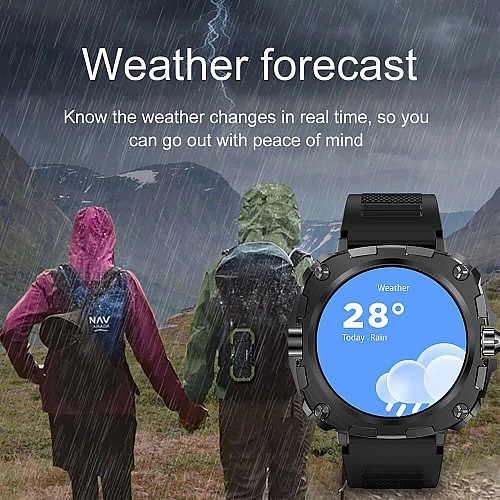 Smartwatch Microwear AK71 - Black  Steel