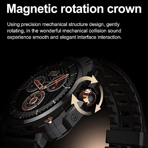 Smartwatch Microwear AK71 - Black  Steel