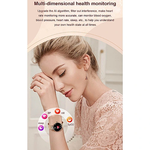 Smartwatch Microwear NX7 Pro  - Gold Steel