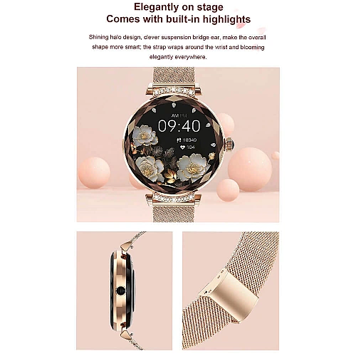 Smartwatch Microwear NX7 Pro  - Gold Steel