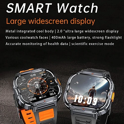 Smartwatch Microwear NX23 - Orange Black