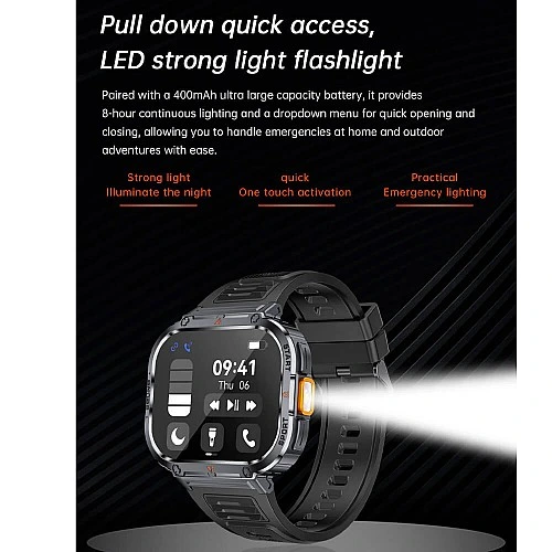 Smartwatch Microwear NX23 - Orange Black
