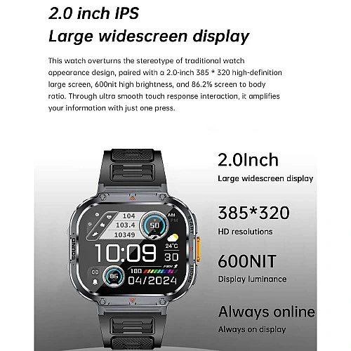 Smartwatch Microwear NX23 - Orange Black