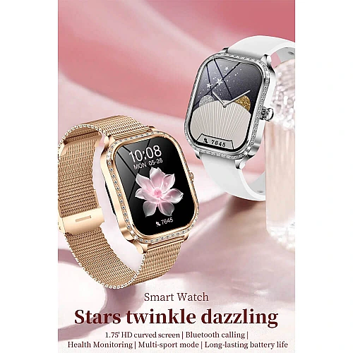 Smartwatch Microwear MK88 - Gold Steel