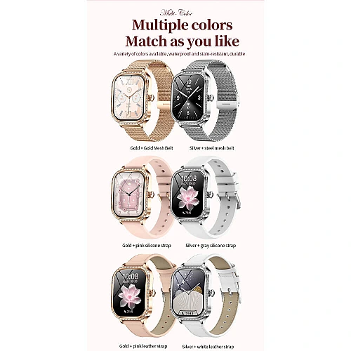 Smartwatch Microwear MK88 - Gold Steel