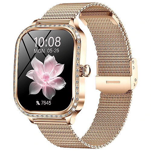 Smartwatch Microwear MK88 - Gold Steel