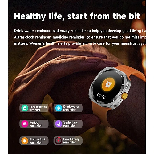 Smartwatch Microwear F7 - Black  Steel