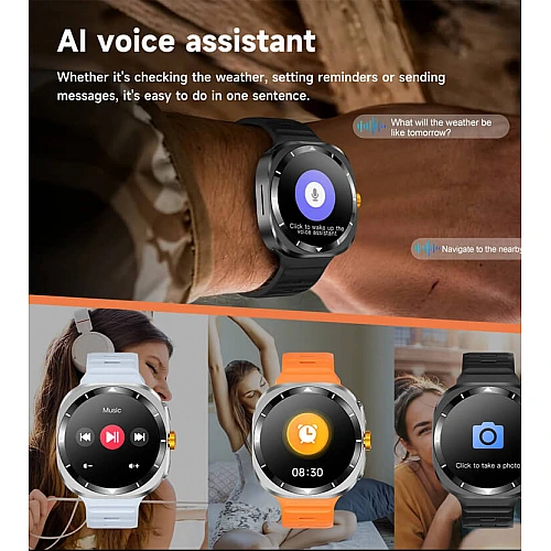 Smartwatch Microwear F7 - Black  Steel