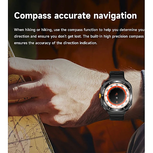 Smartwatch Microwear F7 - Black  Steel