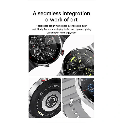 Smartwatch Microwear QW33 - Black Steel